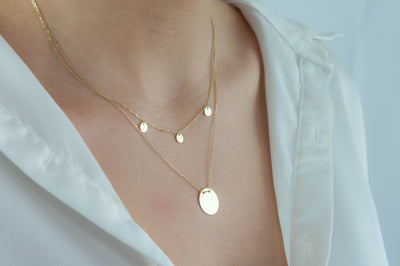 PLATELET NECKLACE 333 GOLD