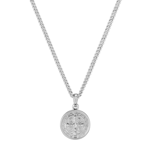 BENEDICTUS NECKLACE 925 SILVER RHODIUM-PLATED