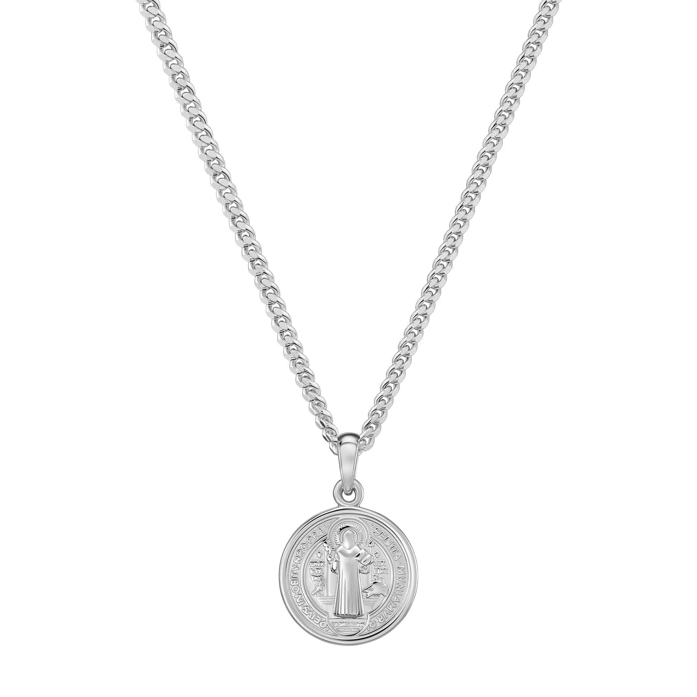 BENEDICTUS NECKLACE 925 SILVER RHODIUM-PLATED