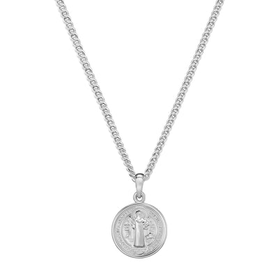 BENEDICTUS NECKLACE 925 SILVER RHODIUM-PLATED