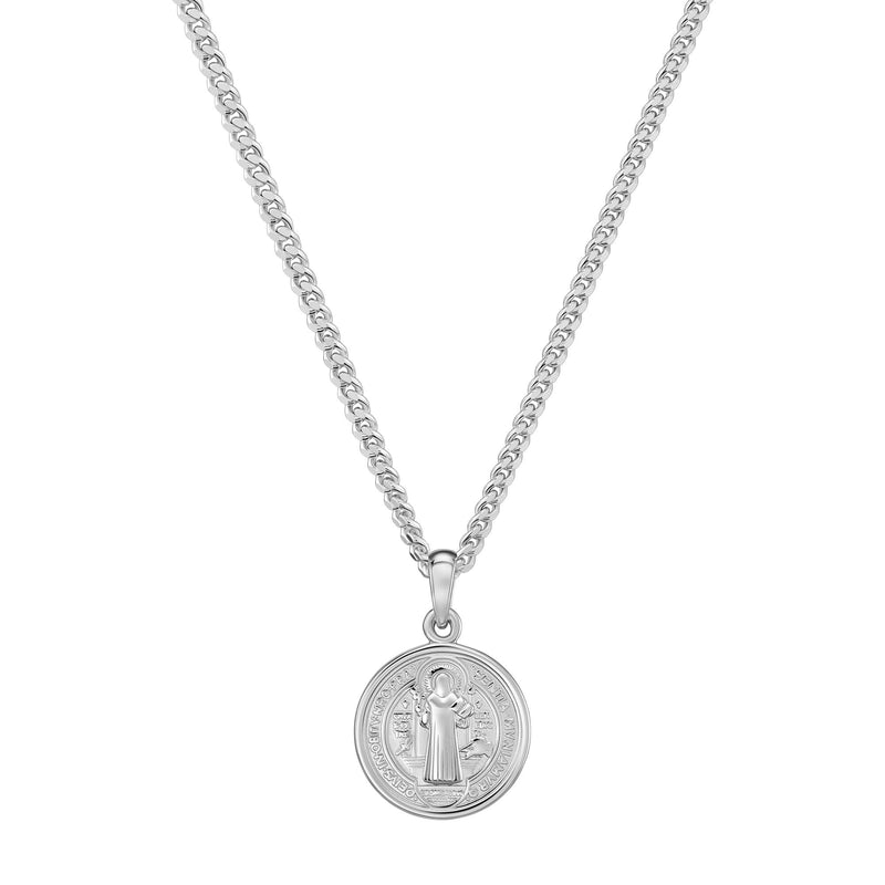 BENEDICTUS NECKLACE 925 SILVER RHODIUM-PLATED