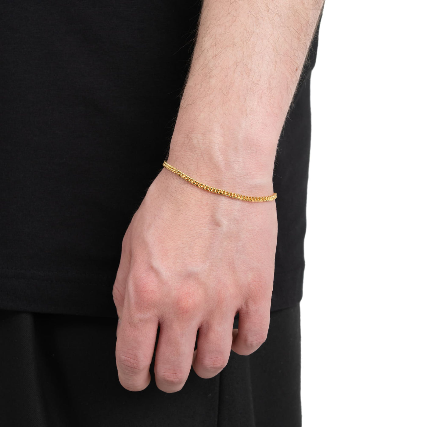 CURB CHAIN BRACELET GOLD BRACELET 3,00MM 333 GOLD
