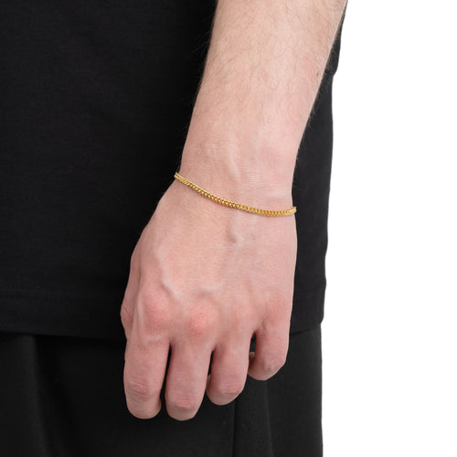 CURB CHAIN BRACELET GOLD BRACELET 3,00MM 333 GOLD