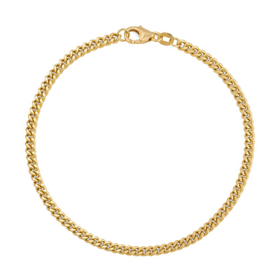 CURB CHAIN BRACELET GOLD BRACELET 3,00MM 333 GOLD