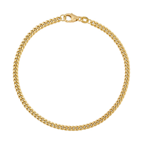 CURB CHAIN BRACELET GOLD BRACELET 3,00MM 333 GOLD