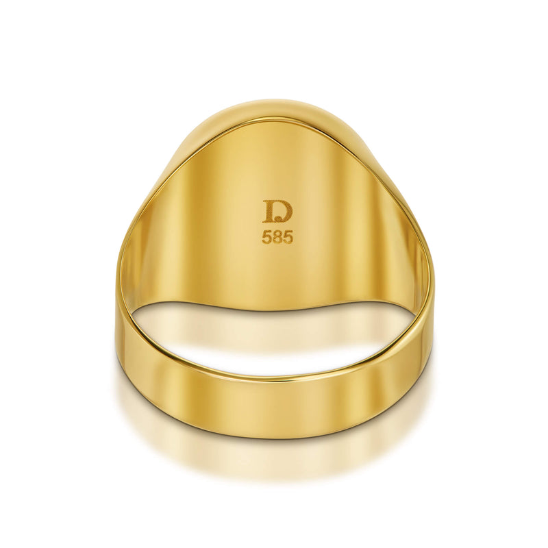 SIGNET RING ONYX OVAL 585 GOLD