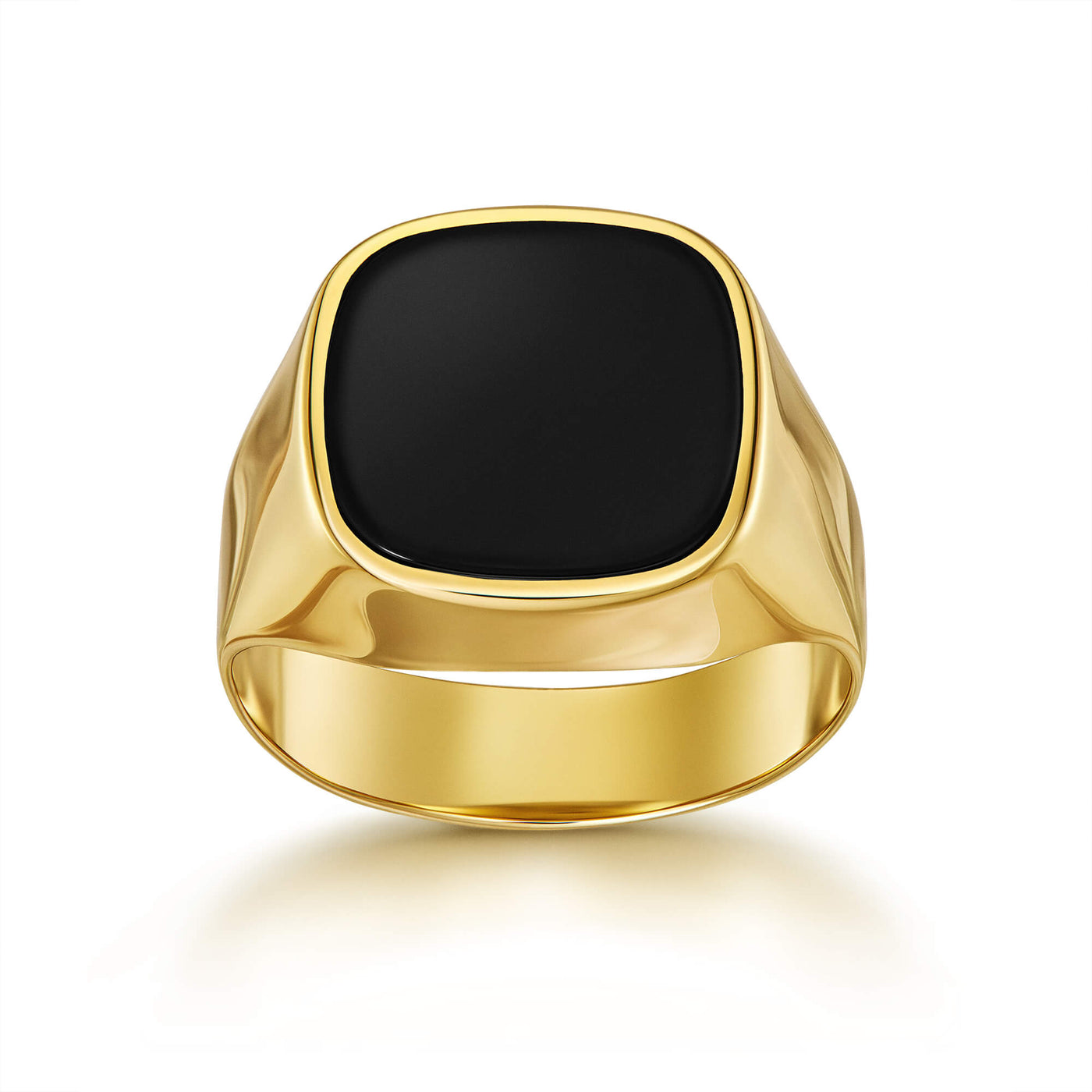 SIGNET RING ONYX SQUARE 585 GOLD