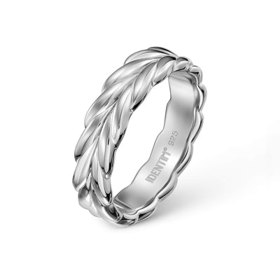 BRAIDED RING 925 SILVER RHODIUM PLATED