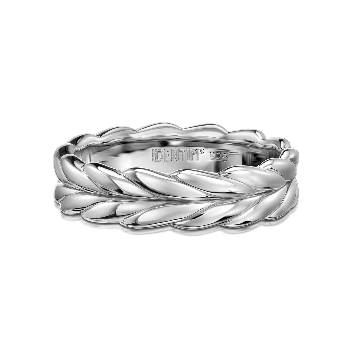 BRAIDED RING 925 SILVER RHODIUM PLATED