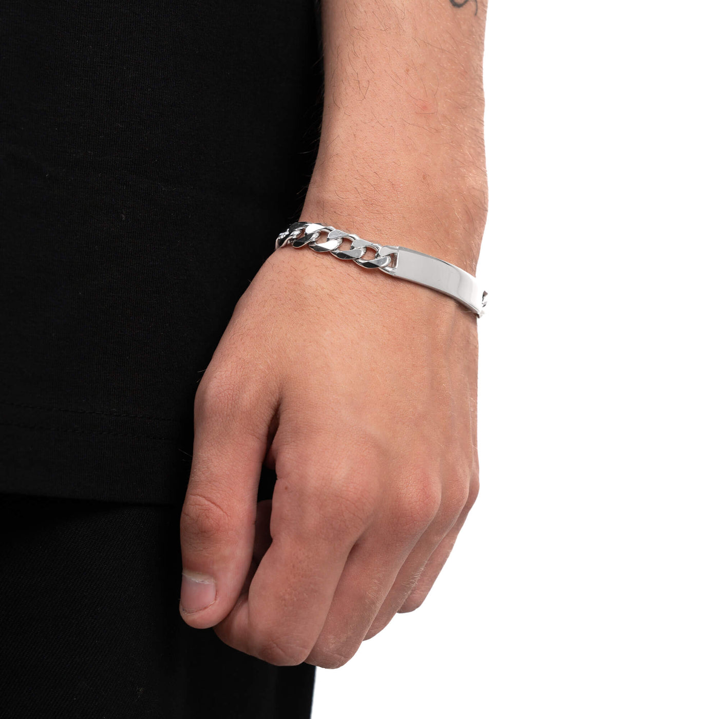 ID BRACELET ARMOR 925 SILVER RHODIUM-PLATED