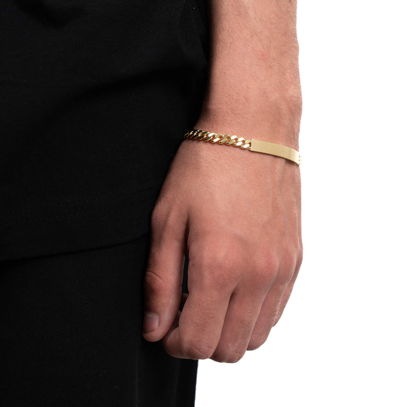 ID BRACELET ARMOR 925 SILVER 18 CARAT GOLD PLATED