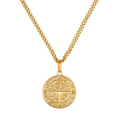 COMPASS NECKLACE 585 GOLD