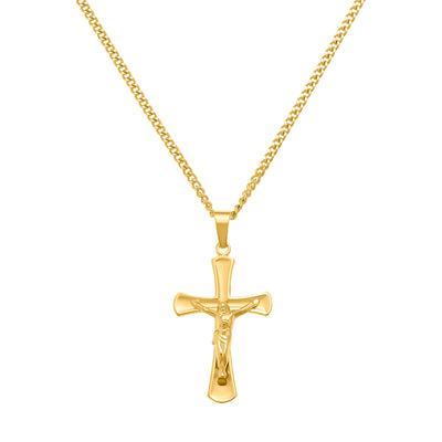 CROSS CRUCIFIX NECKLACE 333 GOLD