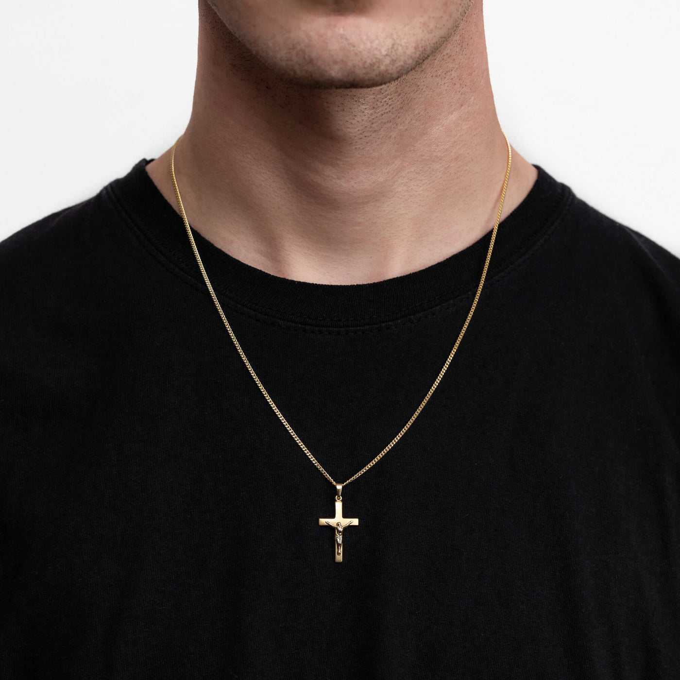 CROSS CRUCIFIX NECKLACE 333 GOLD