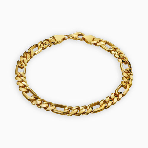 FIGARO BRACELET CUBAN 6.00MM 333 GOLD