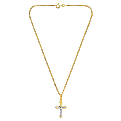 CROSS CRUCIFIX NECKLACE 585 GOLD