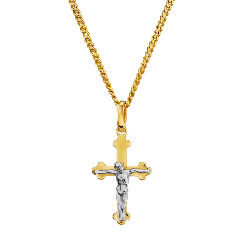 CROSS CRUCIFIX NECKLACE 585 GOLD