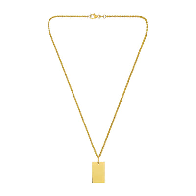 ENGRAVING PLATE STRETCH NECKLACE 585 GOLD