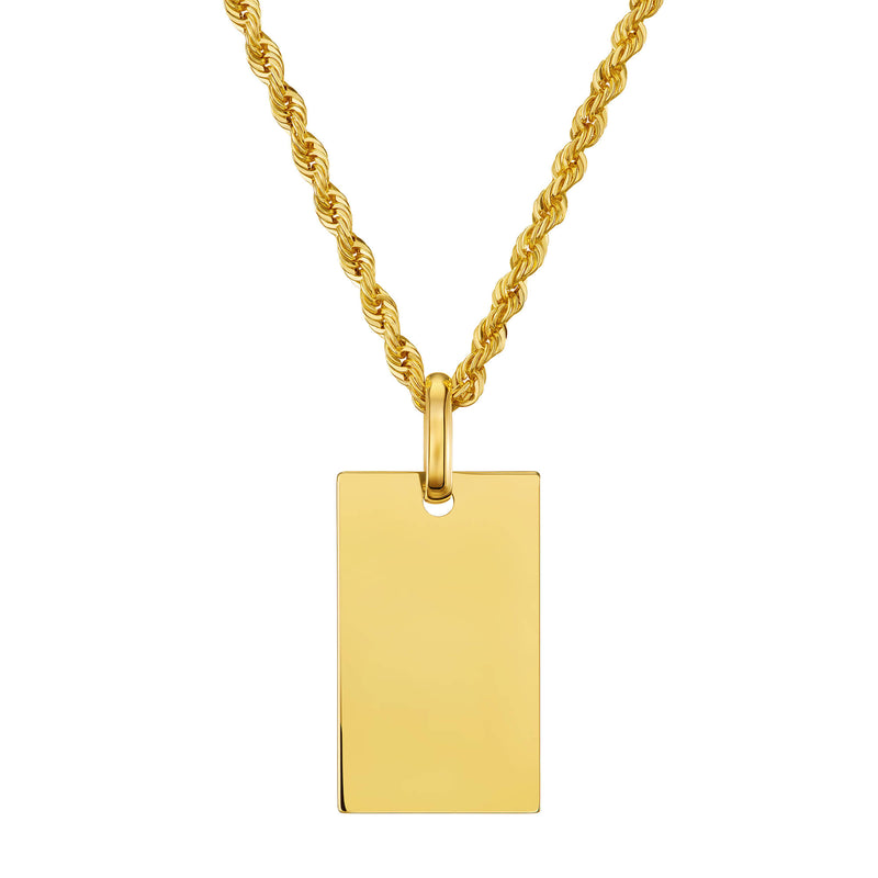 ENGRAVING PLATE STRETCH NECKLACE 585 GOLD