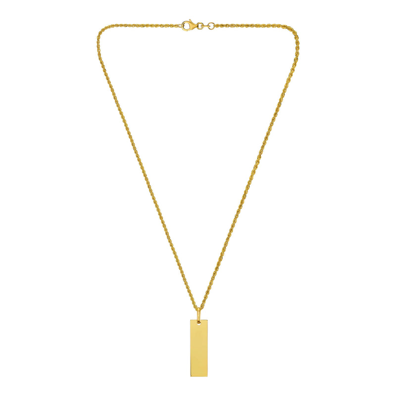 ENGRAVING PLATE STRETCH NECKLACE 585 GOLD