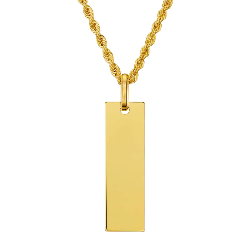 ENGRAVING PLATE STRETCH NECKLACE 585 GOLD