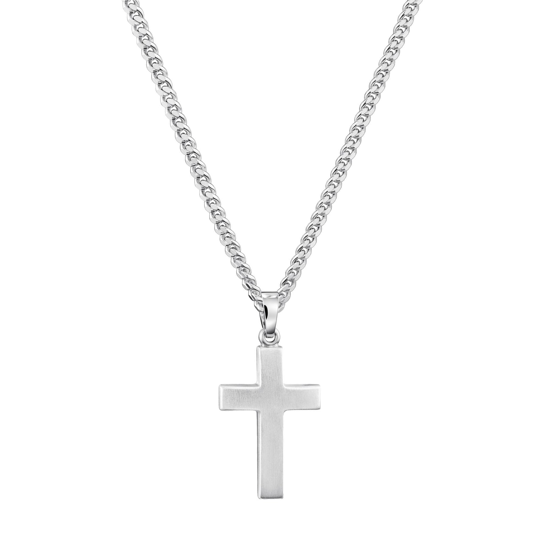 IDENTIM® Men's necklace cross necklace silver chain cross pendant