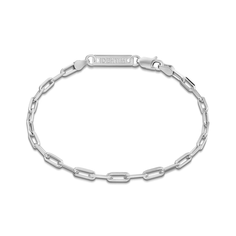 PAPERCLIP BRACELET 925 SILVER RHODIUM-PLATED