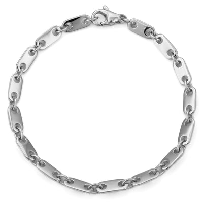 PLATE GOLD BRACELET 5.50MM 585 WHITE GOLD