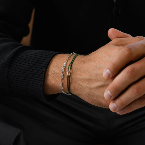 GLORY BRACELET OLIVE STOCKAR BAND 585 WHITE GOLD