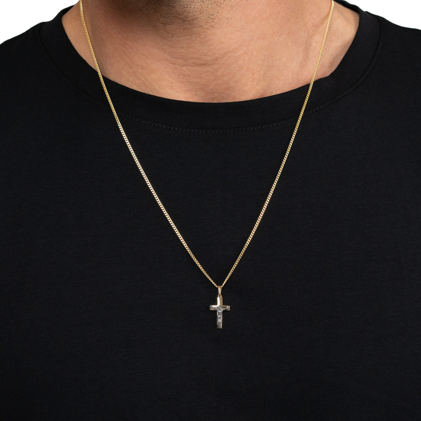 CROSS CRUCIFIX NECKLACE 333 GOLD
