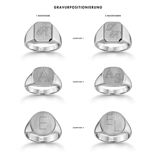 SIGNET RING BRUSHED OVAL 925 SILVER RHODIUM PLATED
