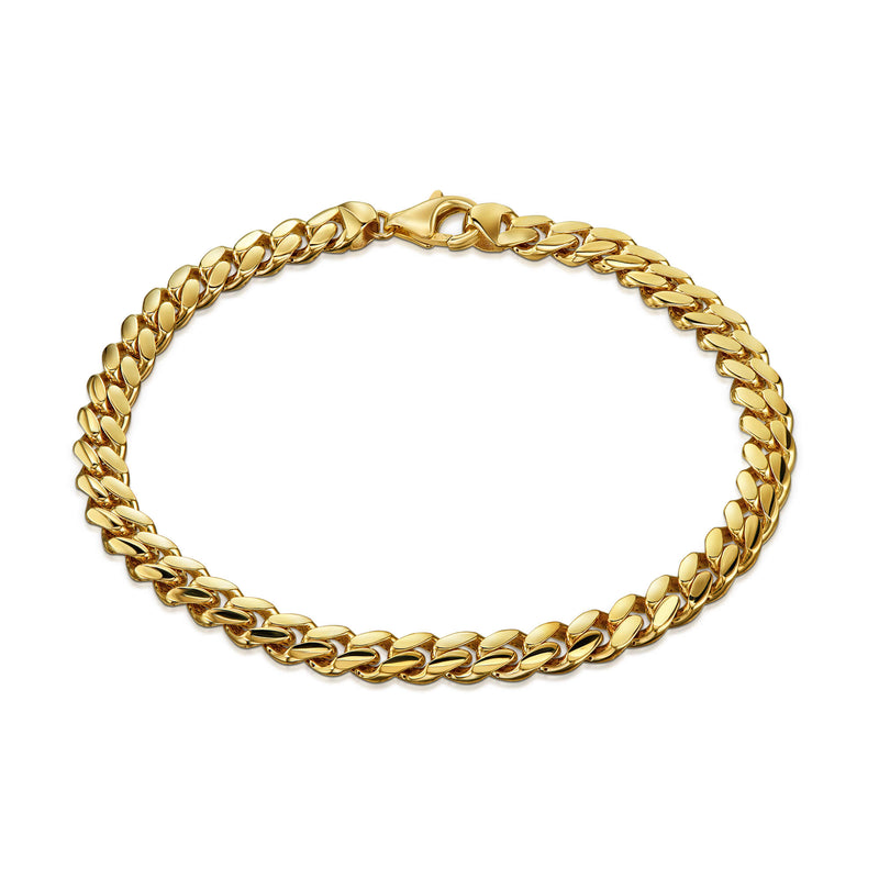 CURB CHAIN BRACELET CUBAN 6.00MM 333 GOLD