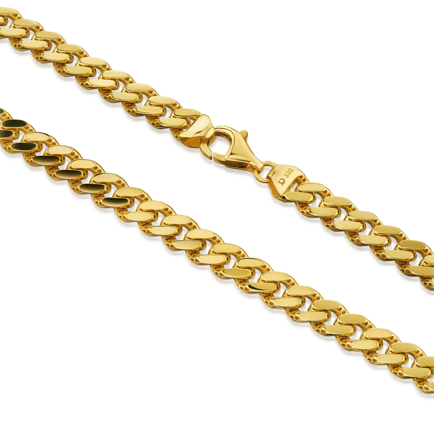 CURB CHAIN BRACELET CUBAN 6.00MM 333 GOLD