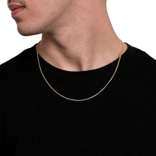 Venetian chain 925 silver 18 carat gold-plated 2.00mm