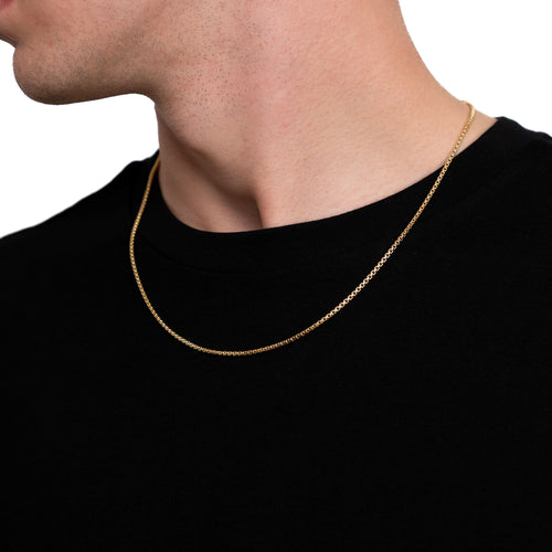 Venetian chain 925 silver 18 carat gold-plated 2.00mm