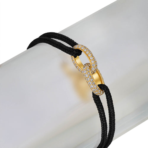 BRILLIANCE BRACELET FABRIC BRACELET 585 GOLD LAB DIAMONDS