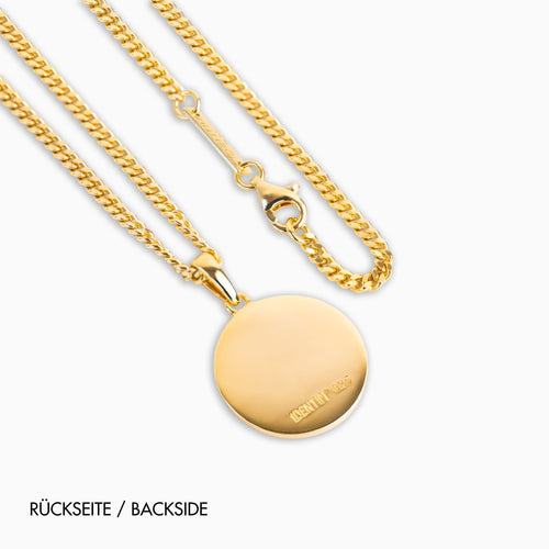 COMPASS NECKLACE 925 SILVER 18 CARAT GOLD PLATED