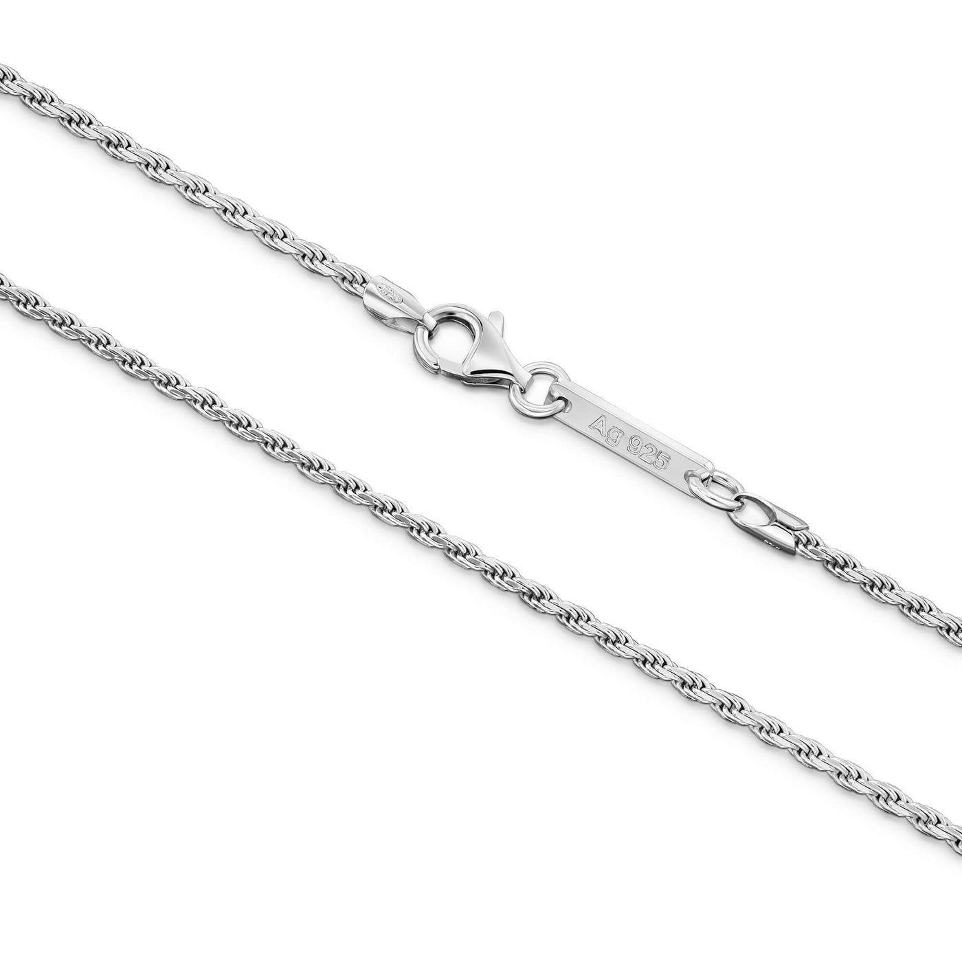 CORD CHAIN 925 SILVER RHODIUM PLATED 2,00MM