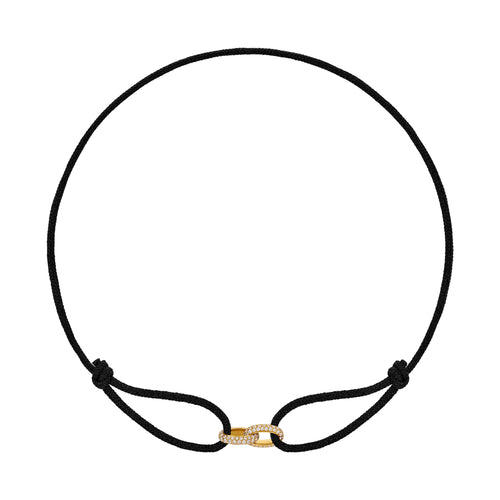 BRILLIANCE BRACELET FABRIC BRACELET 585 GOLD LAB DIAMONDS