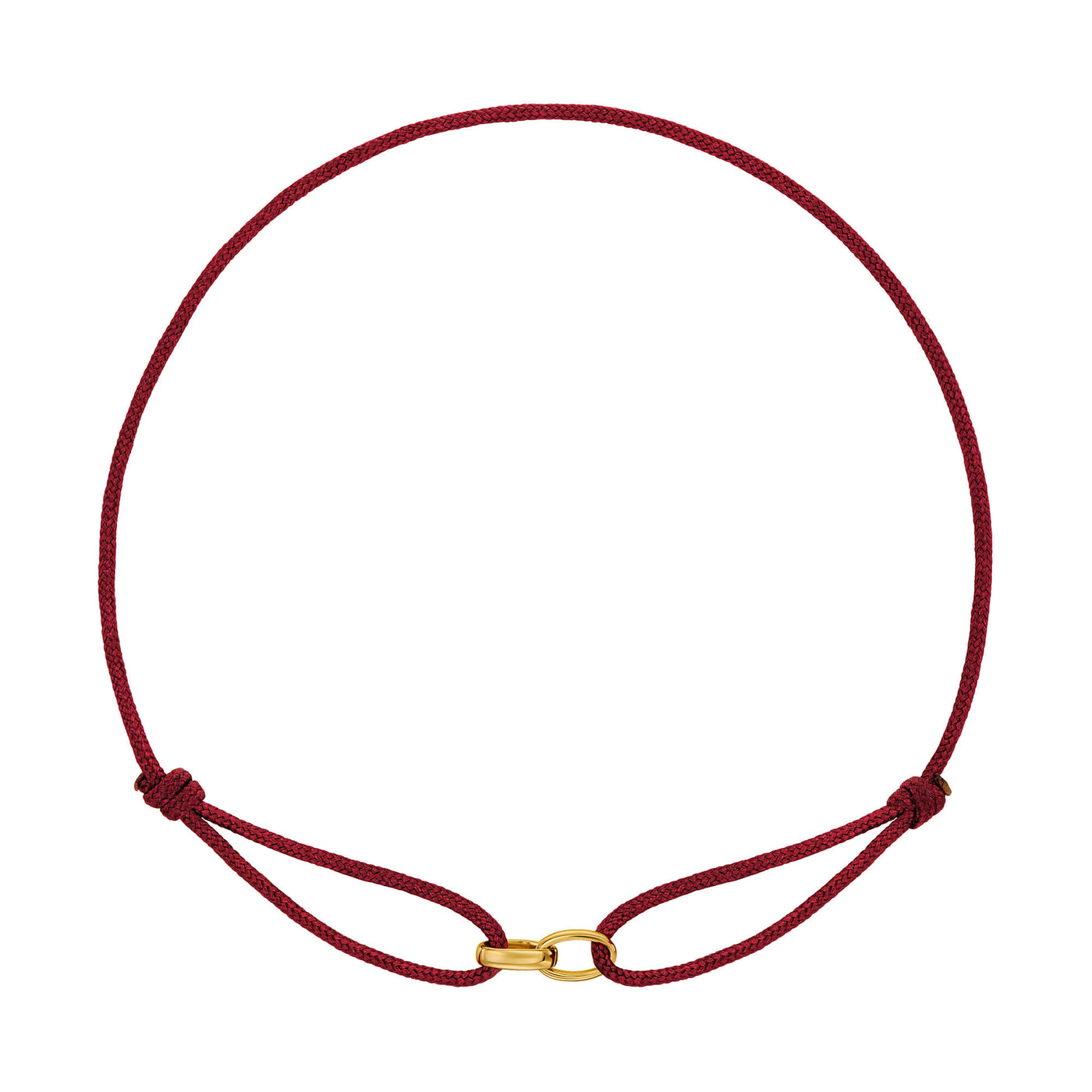 GLORY BRACELET BORDEAUX FABRIC BRACELET 585 GOLD