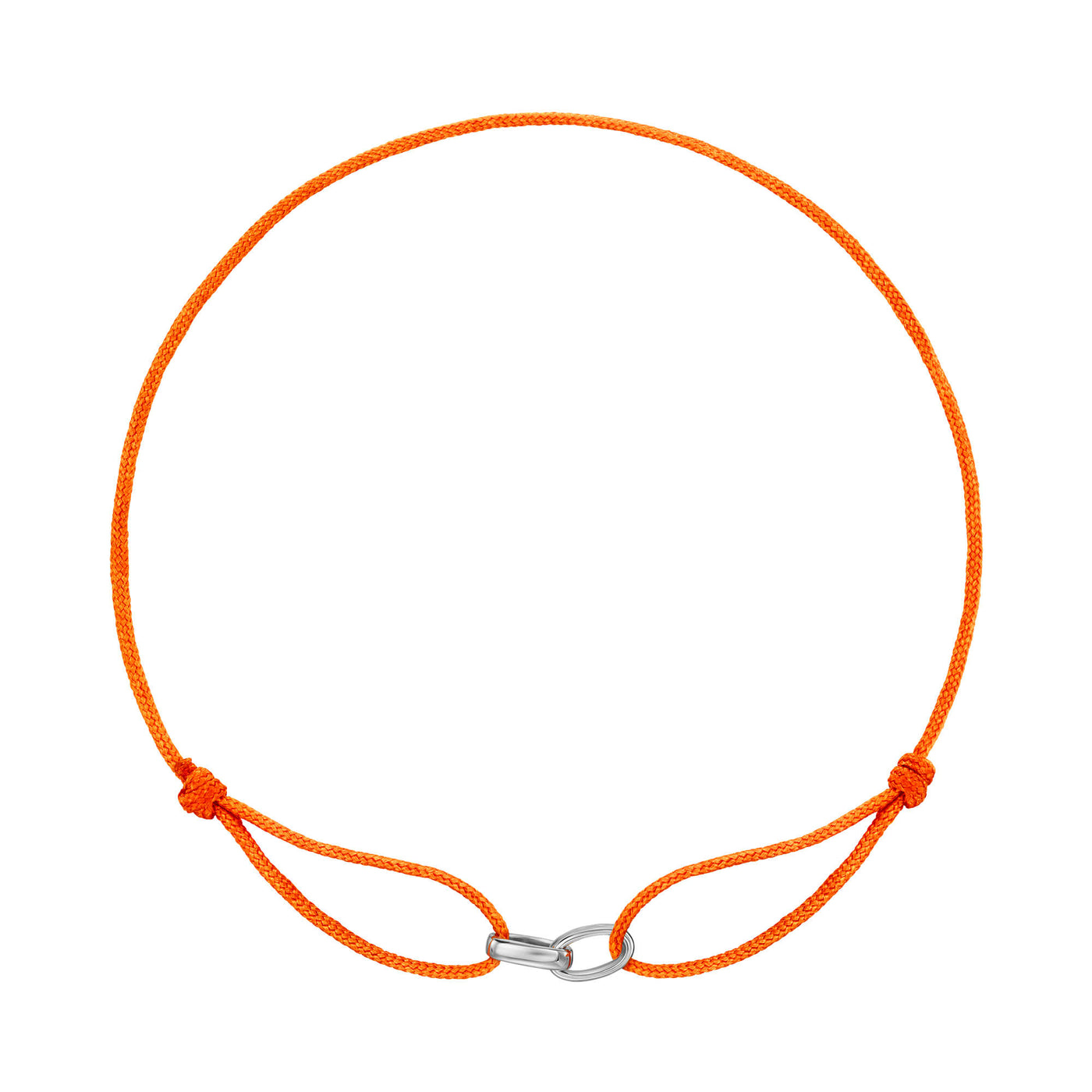 GLORY BRACELET ORANGE STOFFARBAND 585 WHITE GOLD