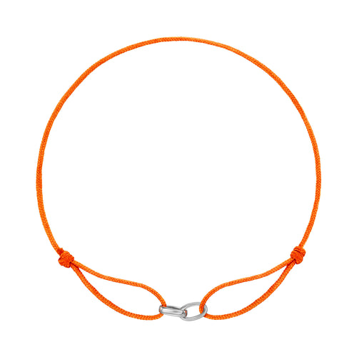 GLORY BRACELET ORANGE STOFFARBAND 585 WHITE GOLD
