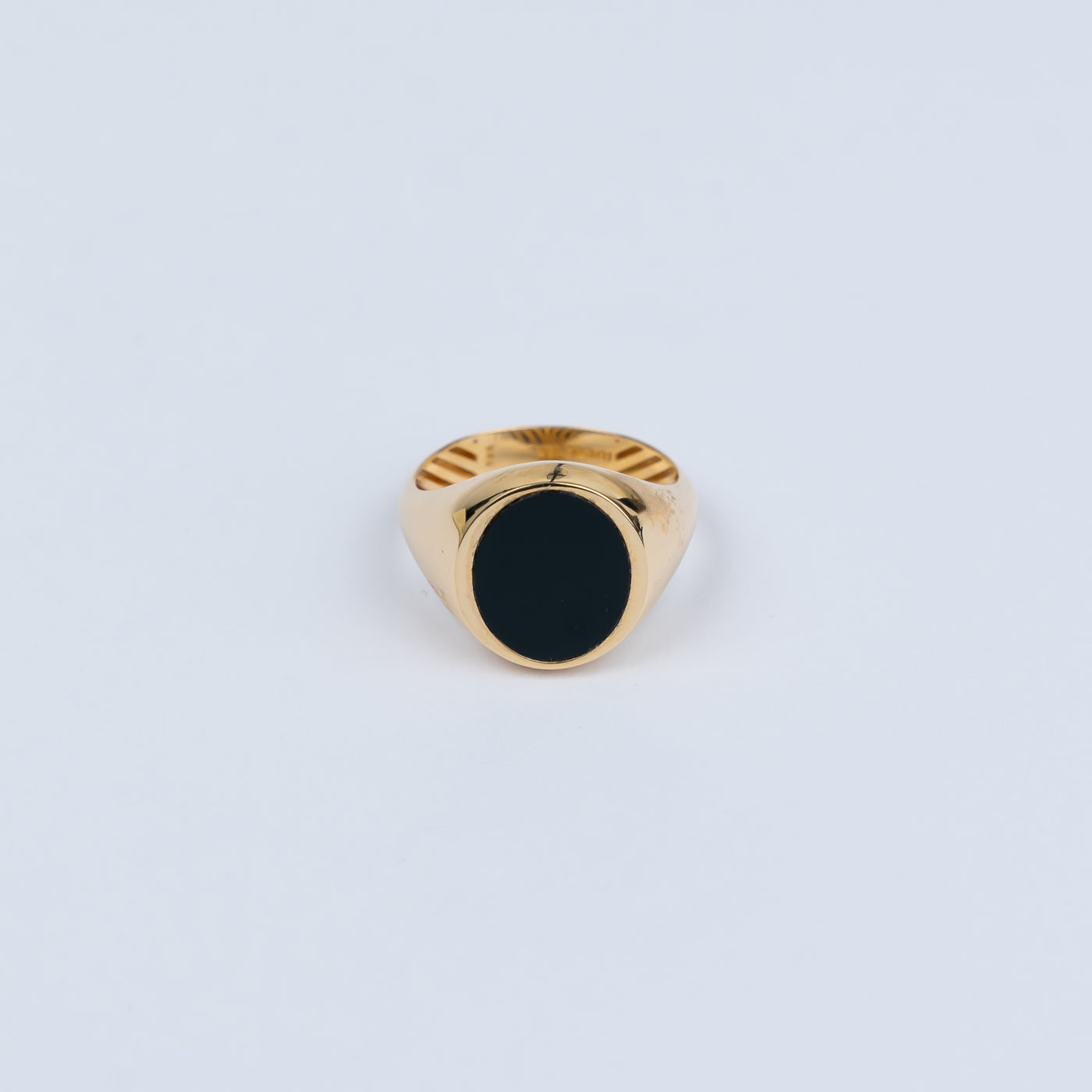 Signet ring men's ring 585/14K onyx 4,59gr. W57 / UNWORN