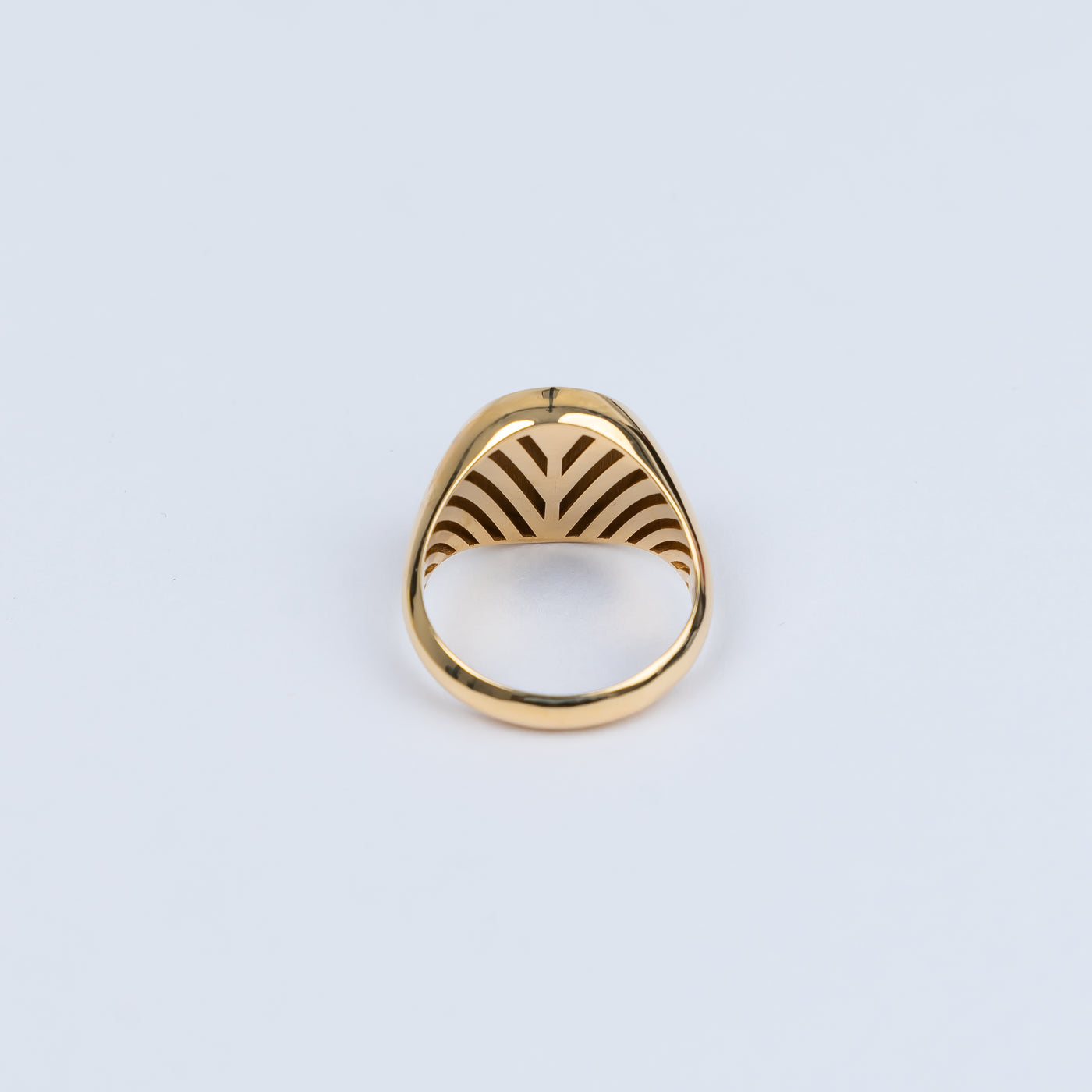 Signet ring men's ring 585/14K onyx 4,59gr. W57 / UNWORN