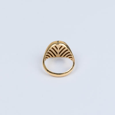 Signet ring men's ring 585/14K onyx 4,59gr. W57 / UNWORN