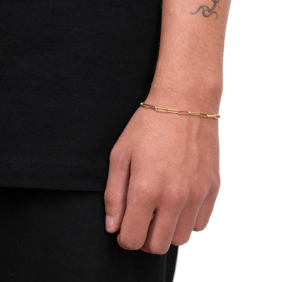 PAPERCLIP BRACELET GOLD BRACELET 3,00MM 333 GOLD