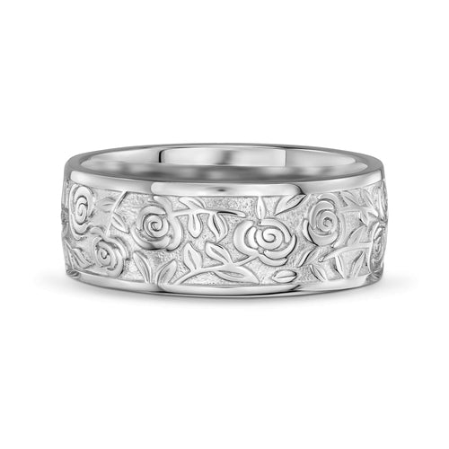 ROSE RING 925 SILVER RHODIUM PLATED