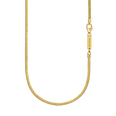 SNAKE CHAIN 925 SILVER 18 KARAT GOLD PLATED 2,50MM