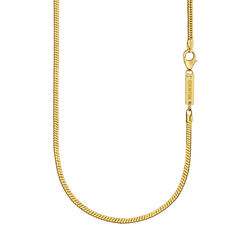 SNAKE CHAIN 925 SILVER 18 KARAT GOLD PLATED 2,50MM