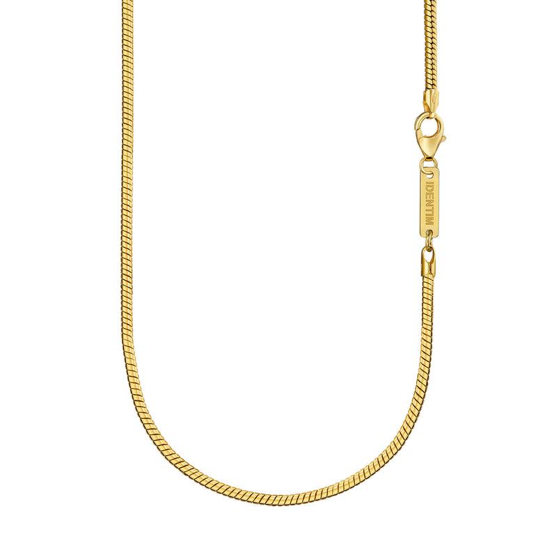 SNAKE CHAIN 925 SILVER 18 CARAT GOLD PLATED 2,50MM